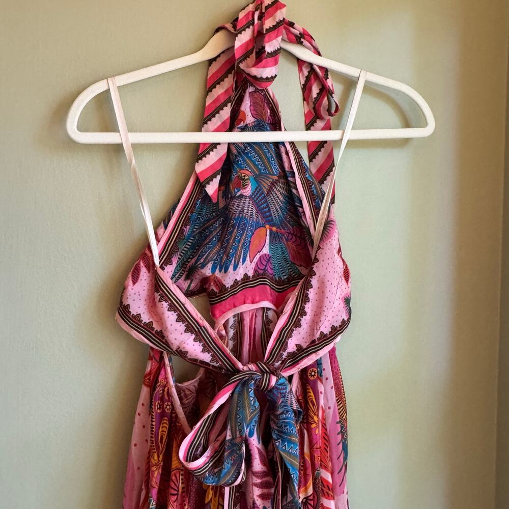 FARM Rio Pink Multi Floral Halter Maxi Dress - Picture 7 of 12